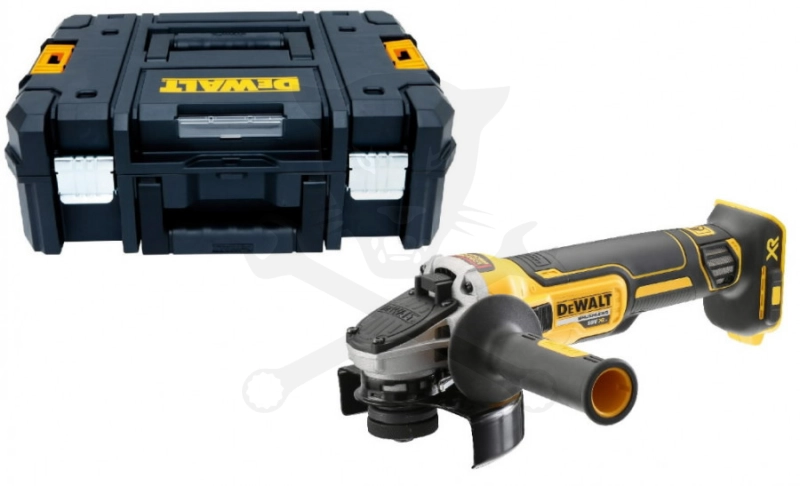 Sarokcsiszoló, akkus 18V 125 mm - akku nélkül - kofferben, DeWalt
