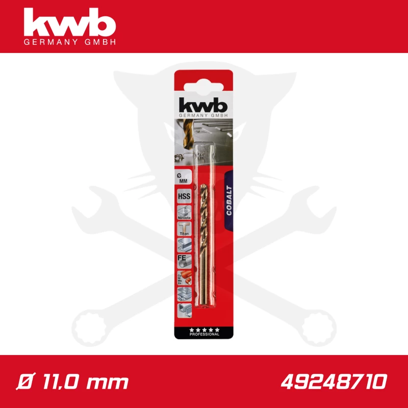 Csigafúró 11,0 mm HSS-G Co5 DIN 338 Twist, profi - KWB