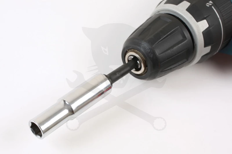 Bit és dugókulcs tartó adapter fúrógépbe 1/4" bit + 3/8" dugó 2:1-ben
