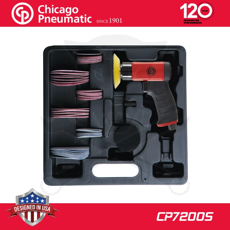 Levegős excenter csiszológép  50-75 mm 2"-3"- 2.5 mm MINI készlet Chicago (CP7200S)