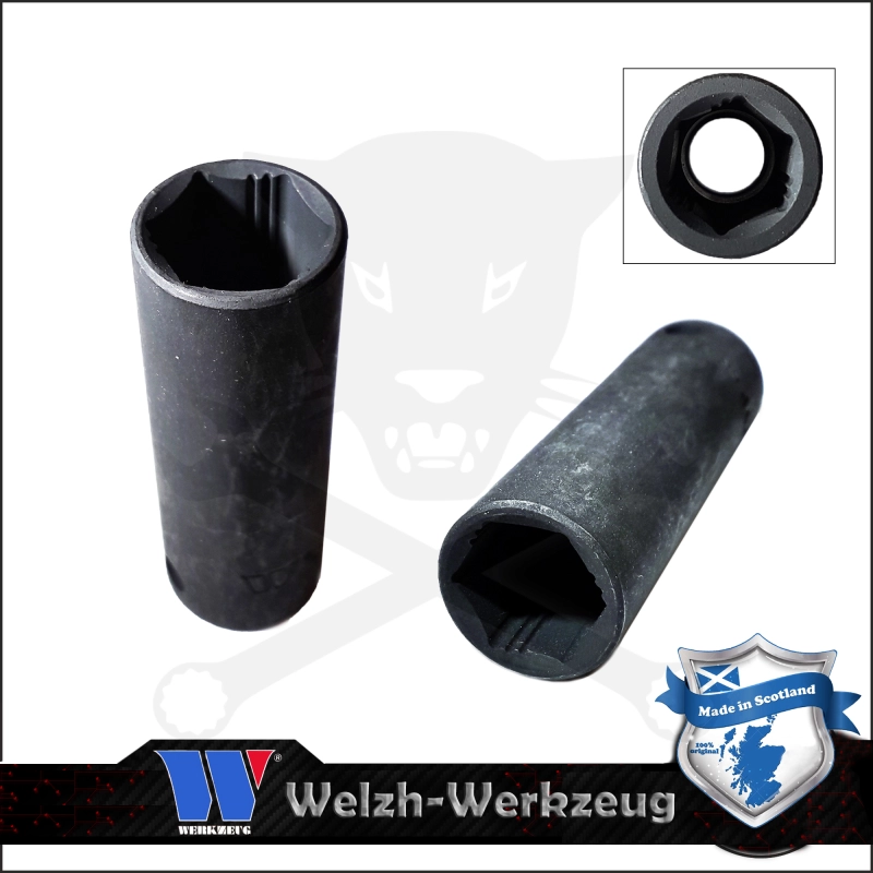 Lok-Typ Légkulcsfej - gépifej 3/8" 12 mm 6 lap hosszú - Welzh