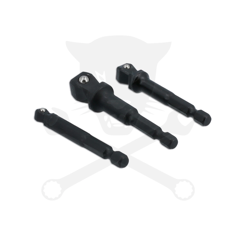 Adapter készlet fúrógéphez - csavarbehajtóhoz 1/4"-3/8"-1/2" - Laser