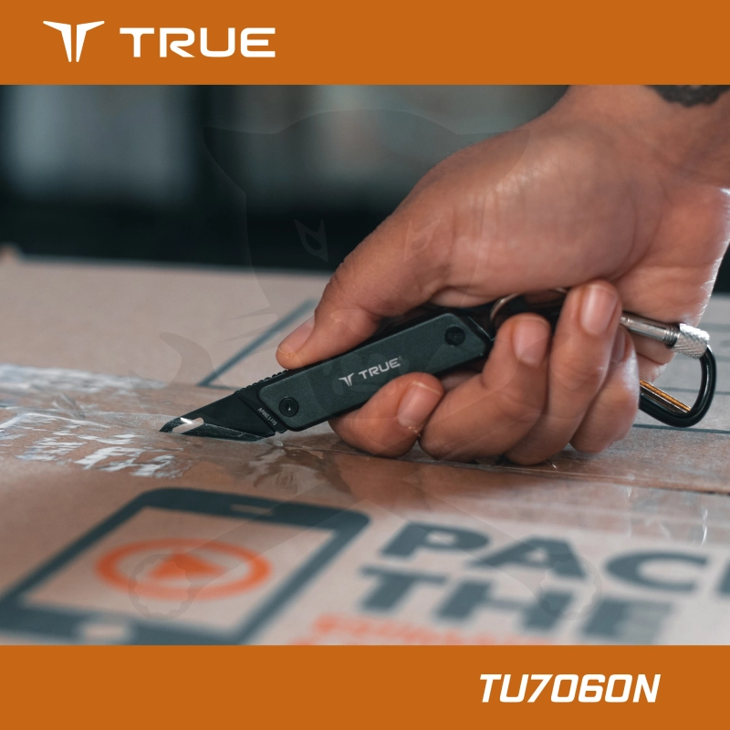 Vágókés, összecsukható Modern Keychain Knife - Fekete - True