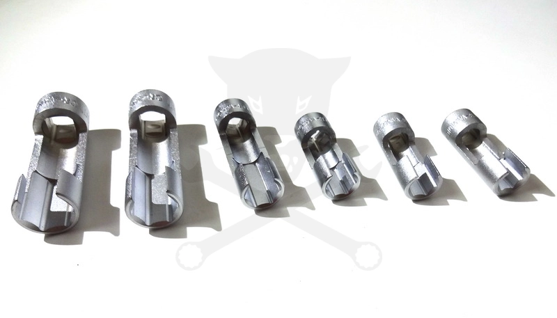 Dugókulcs - crowafej készlet 3/8"-1/2" speciális végig nyitott 10-19 mm