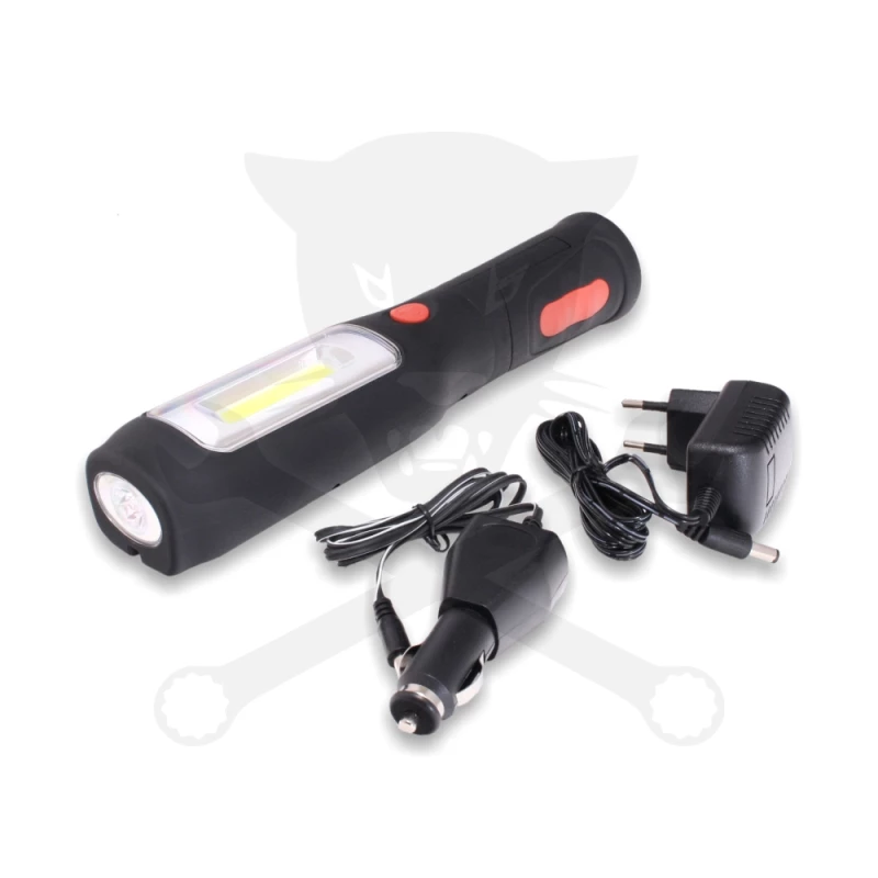 Szerelőlámpa LED 01 COB ledes + 1 LED elülső, profi