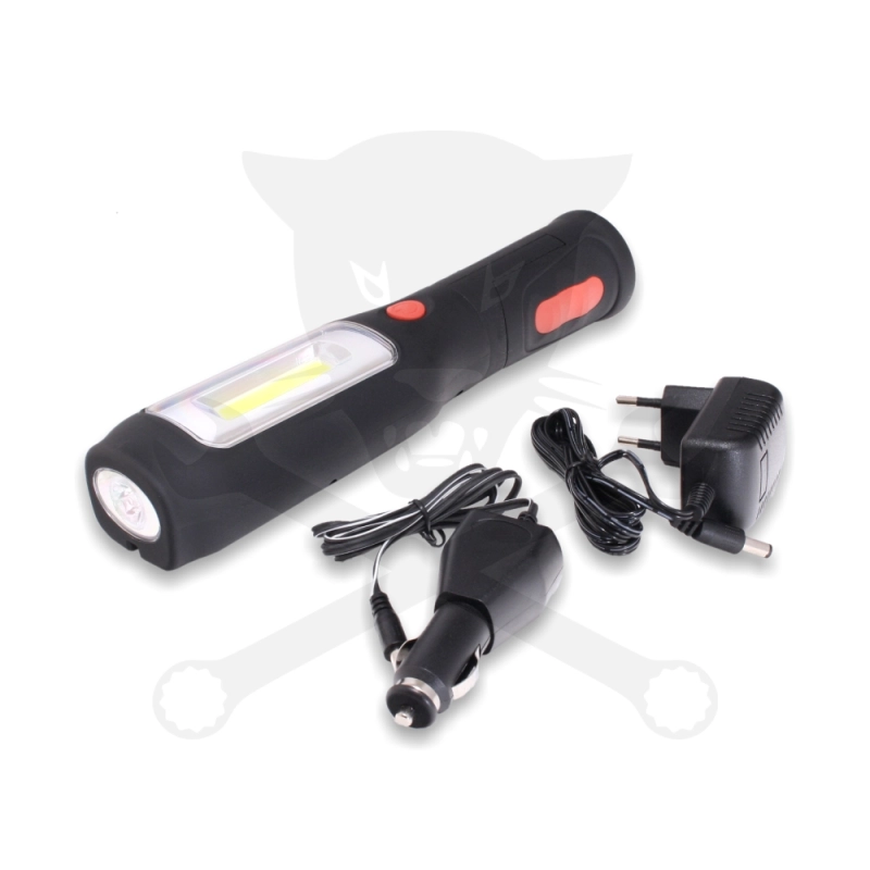 Szerelőlámpa LED 01 COB ledes + 1 LED elülső, profi