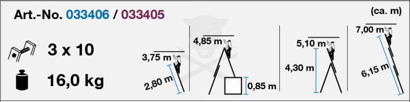 Létra ALU létrafokos sokcélú álló 3x10 fokos - Krause CORDA