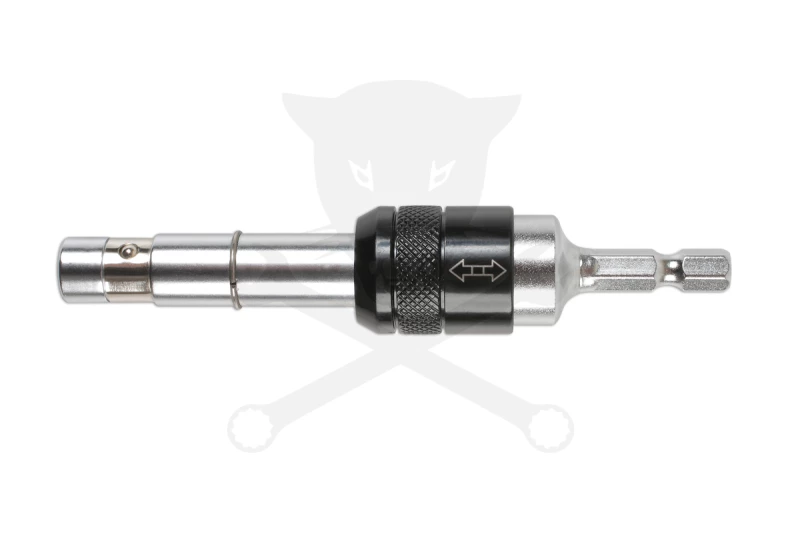 Bit tartó 1/4"-os, fúrógépbe fogható Csuklós / Fix 2:1-ben - Laser