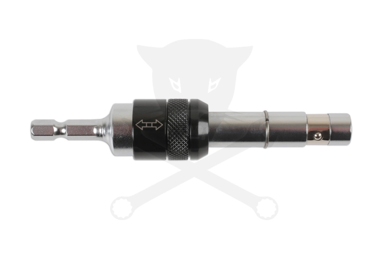 Bit tartó 1/4"-os, fúrógépbe fogható Csuklós / Fix 2:1-ben - Laser