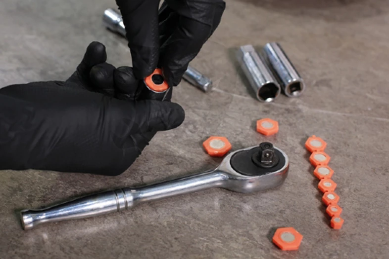 Dugókulcs belsejébe tehető mágnes betét készlet 8-19 mm 11 db-os készlet
