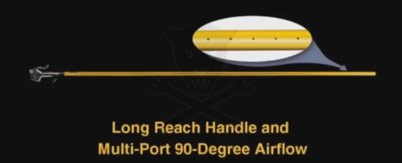 Lefújó pisztoly speciál  600 mm hosszú OLDALRA kifúvásos -AIR COMB 24"