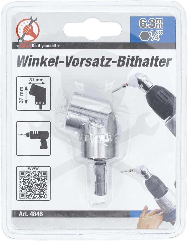 Sarokcsavarozó adapter 75°-os 1/4" - rövid