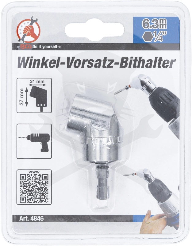 Sarokcsavarozó adapter 75°-os 1/4" - rövid