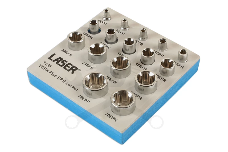 Dugókulcs - crowafej készlet 1/4"-3/8"-1/2" Torx Plus® EPR6-EPR32 -Ötágú