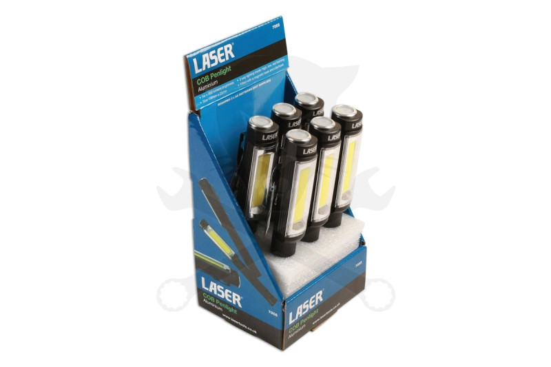 Szerelőlámpa LED 01 COB ledes 5W -elemes- 400 Lm ALU