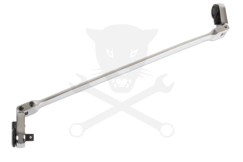 Racsnis hajtószár extra hosszú flexibilis fejjel 1/4" bit+1/4" dugófej