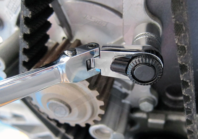 Racsnis hajtószár extra hosszú flexibilis fejjel 1/4" bit+1/4" dugófej