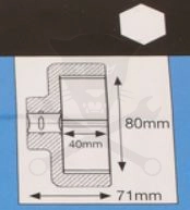 Légkulcsfej 1" 6 lapú normál  80-as Volvo FH/FM első tengelyanyához