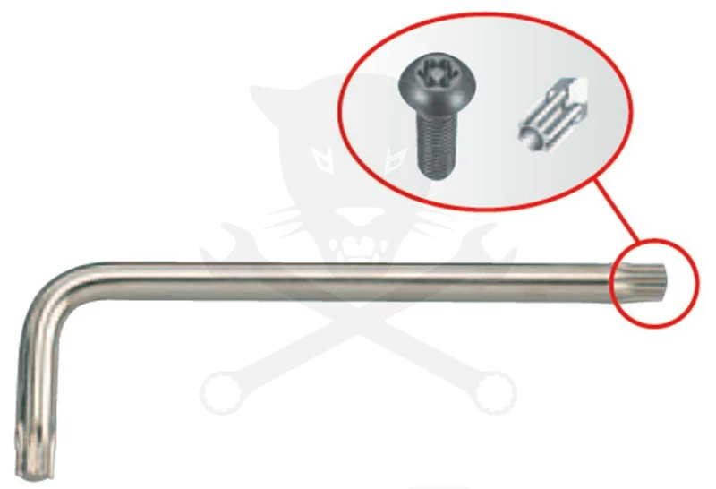 Torxkulcs "L" alakú TPX10 furatos torx, hosszú KingT