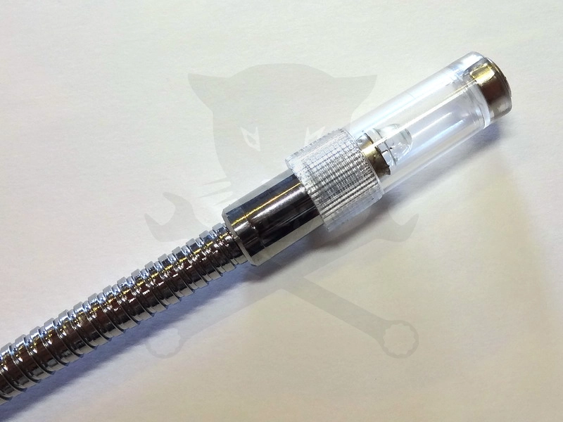 Tükör 25x50 mm Flexibilis, beépített világítással, mágneses véggel