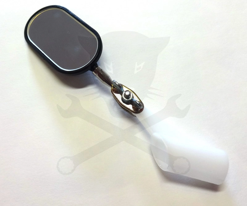 Tükör 25x50 mm Flexibilis, beépített világítással, mágneses véggel