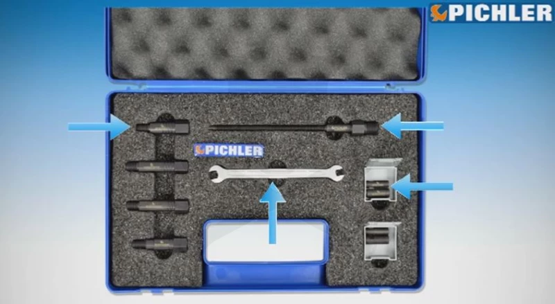 Kompressziómérő diesel Full-Univerzális izzítógyertya-adapter készlet