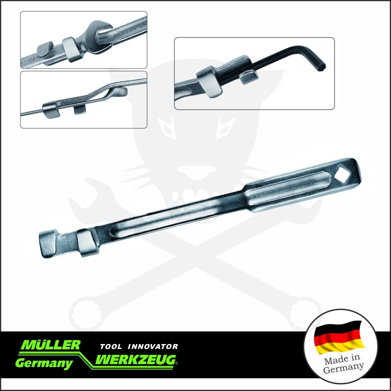 Csillag-villáskulcs HOSSZABBÍTÓ-SZÁR 1/2" max. 32 mm - 450 mm