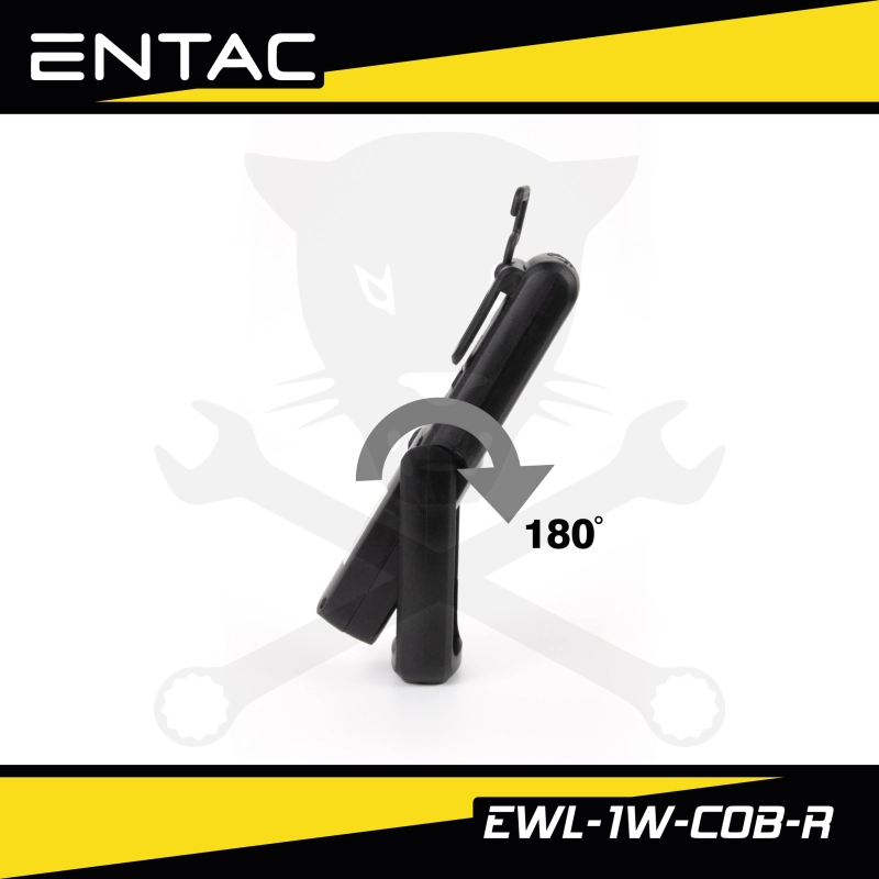Szerelőlámpa (zseb) LED 3W XPE + 1W COB mágneses,USB, akkus - Entac (EWL-1W-COB)