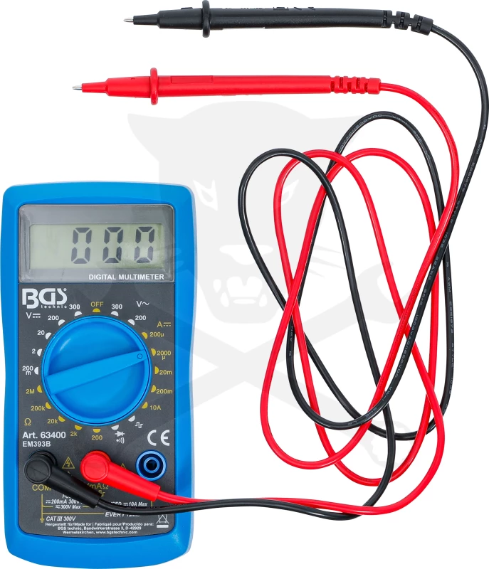 Multiméter, digitális 250V AC-DC , 200µA-10A DC árammérés -  BGS