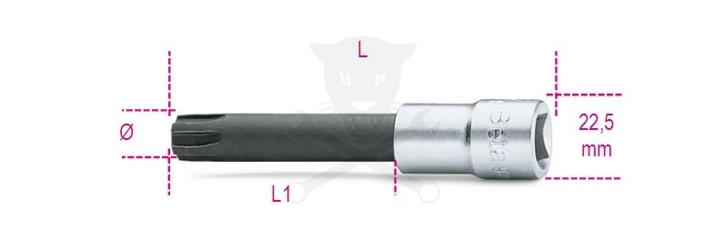 Rátűzőkulcs - crowa+bit 1/2" ribe 11 mm Beta (920ES/11)