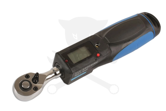 Nyomatékkulcs, digitális 006-30 Nm 1/4" - JOBBOS-BALOS - LaserTools