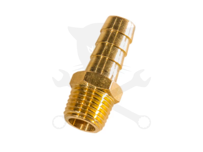 Levegő csatlakozó tömlőcsonk 9,5 mm tömlő - 1/4" külsőmenet kúpos -RÉZ