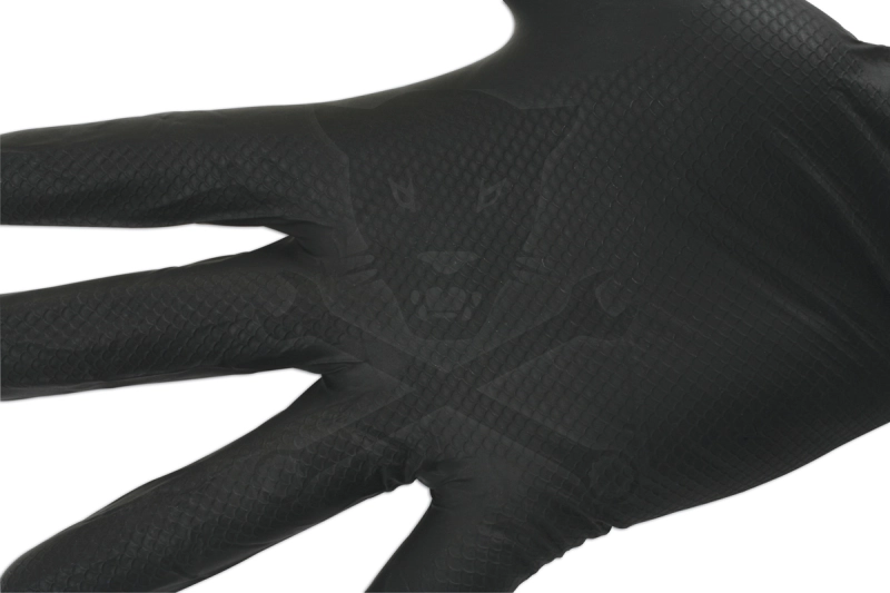 Kesztyű Grippaz 100% Nitril  9/L - dobozos 50 db-os - FEKETE