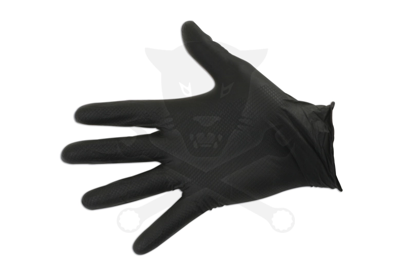 Kesztyű Grippaz 100% Nitril  9/L - dobozos 50 db-os - FEKETE