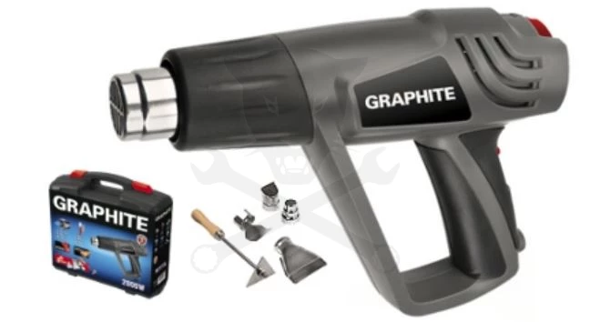 Hőlégfúvó Graphite 2000 W-os 3 fokozatú 25-600°C