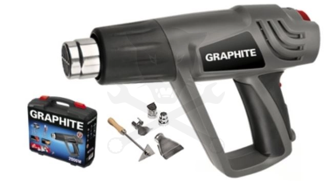Hőlégfúvó Graphite 2000 W-os 3 fokozatú 25-600°C