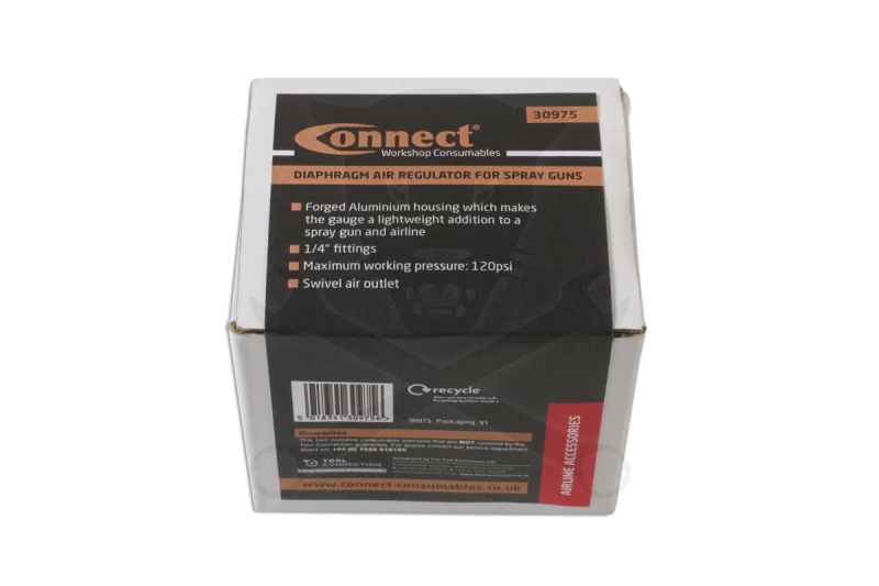 Nyomásszabályzó egység + manométer 1/4" 0-10 Bar -