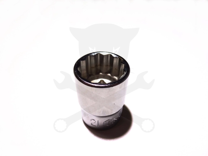 Dugókulcs - crowafej 1/2" 12 szög normál 21 mm Genius