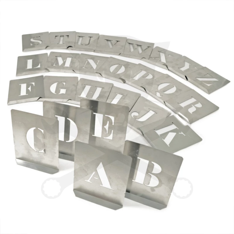 Tábla acél sablon készlet A-Z-ig 70 mm 26 db-os - Kennedy