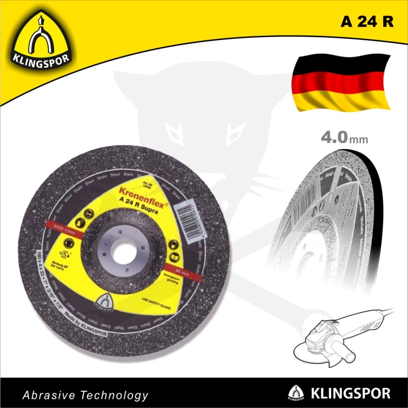 Tisztítókorong 125x4.0 mm A24 R - acél és inox - Klingspor
