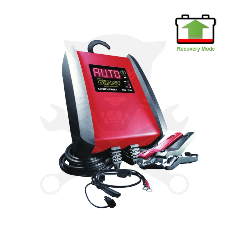 Akkumulátor töltő 12V - 10A IP20 - Banner 10A Recovery