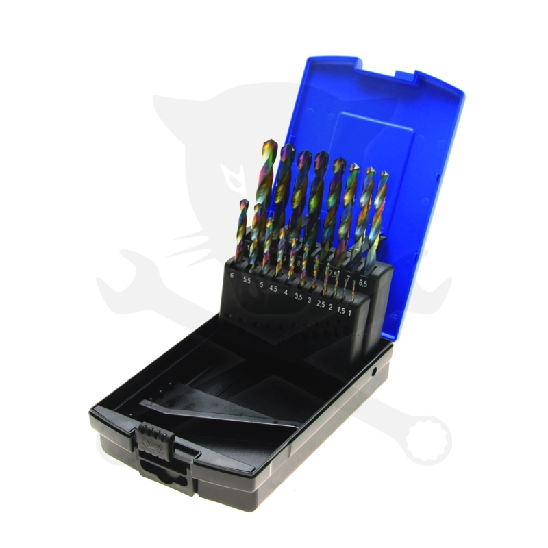 Csigafúró készlet HSS Co5 Kobalt bevonatú  19 db-os 1.0-10.0 mm BGS