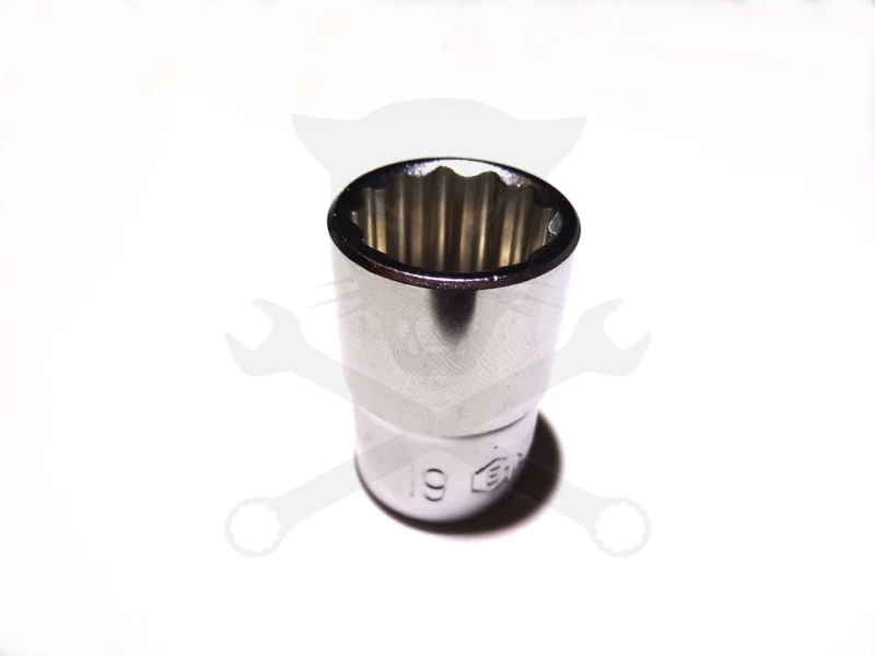 Dugókulcs - crowafej 1/2" 12 szög normál 19 mm Genius