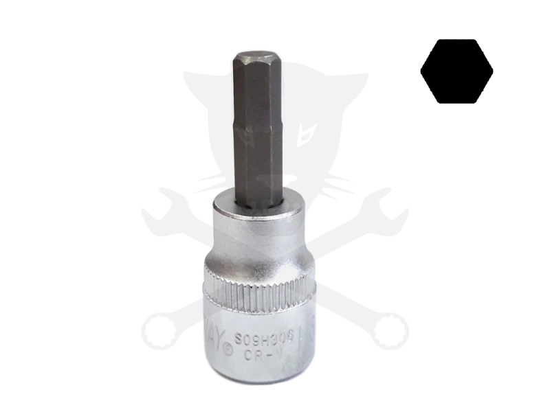 Rátűzőkulcs - crowa+bit 3/8" imbusz 06 mm