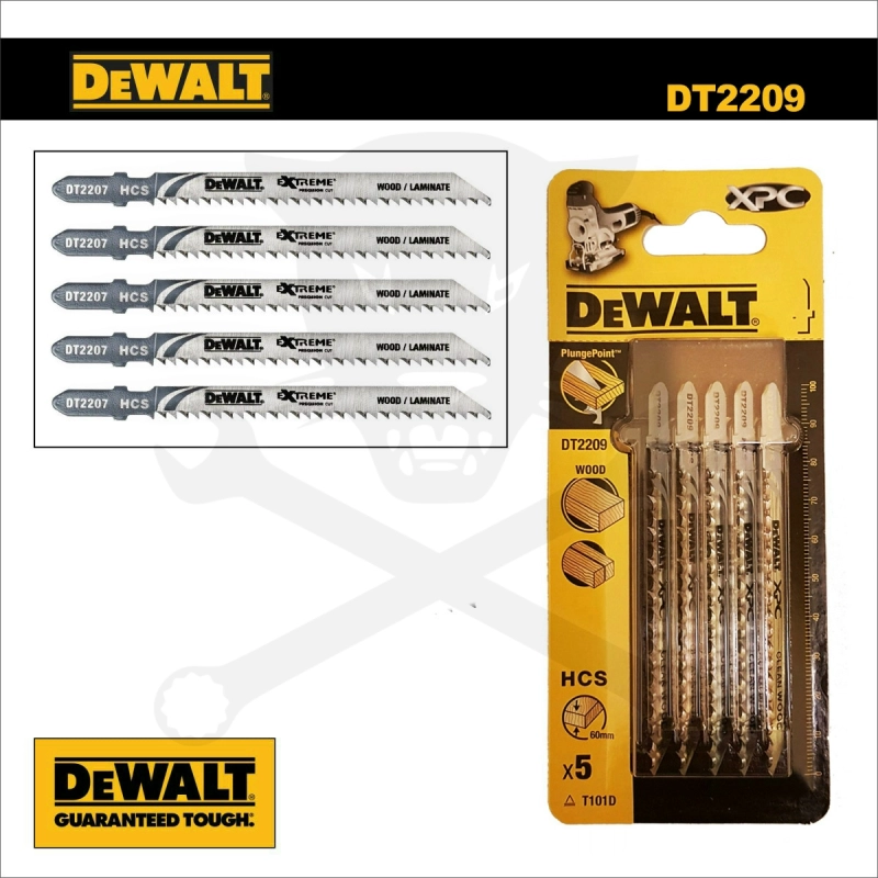 Fűrészlap dekopírfűrészhez, fára 100 mm 4.2T - 5db - DeWalt