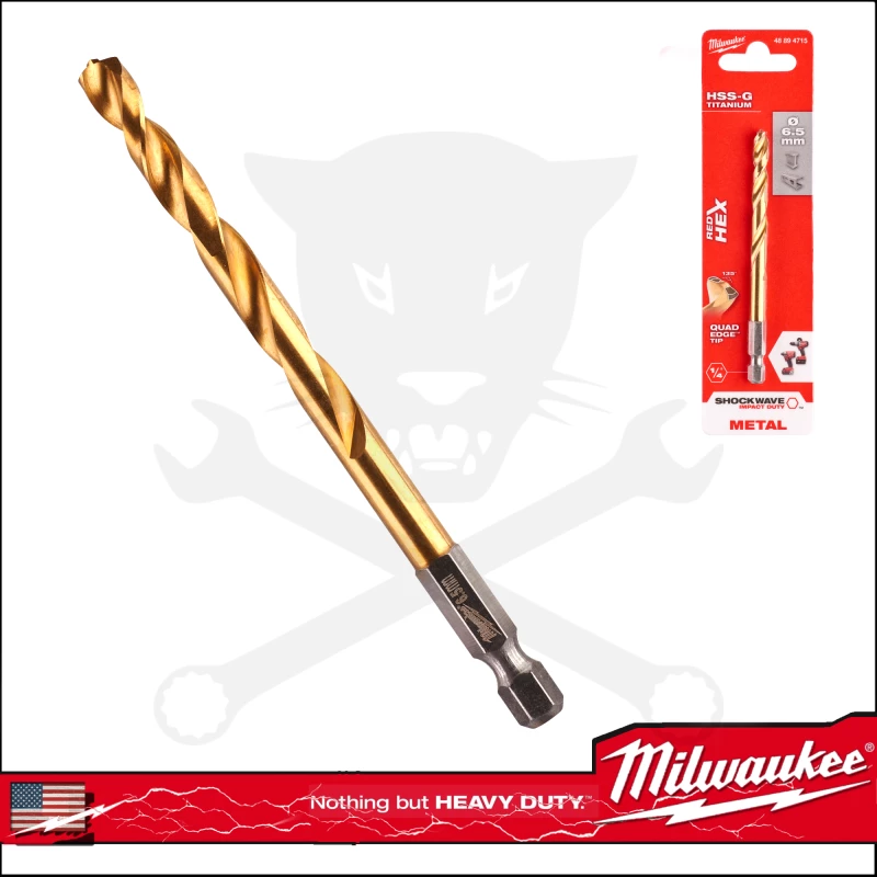 Csigafúró készlet HSS-G TiN 6.5 mm 1 db 1/4" RED HEX Milwaukee