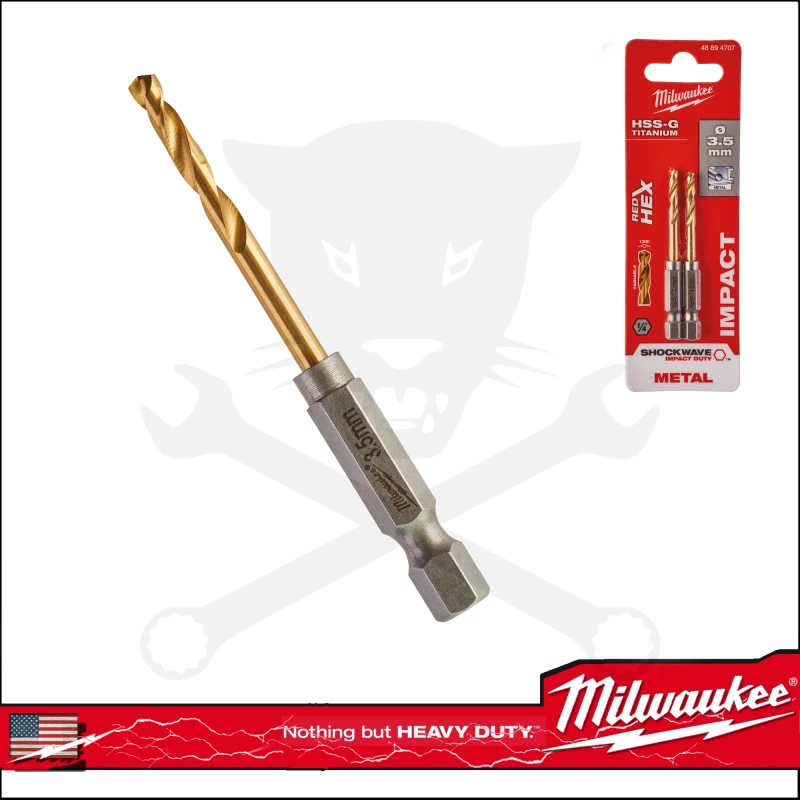 Csigafúró készlet HSS-G TiN 3.5 mm 2 db 1/4" RED HEX Milwaukee