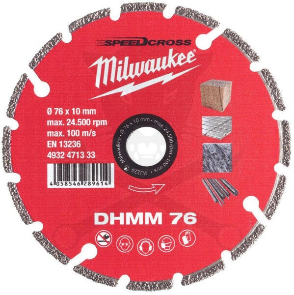 Vágókorong, gyémánt  76x10 mm SZEGMENTÁLT - Milwaukee