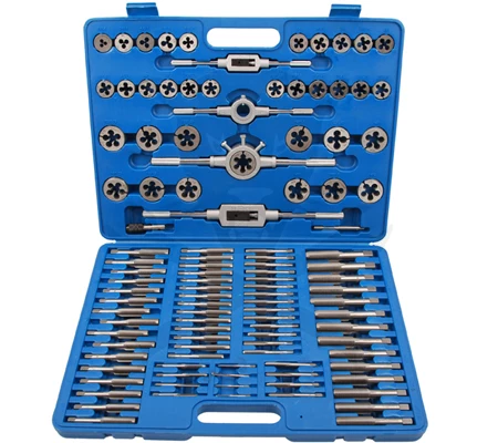 Menetfúró és menetmetsző készlet metrikus M2-M18 - 110 db-os