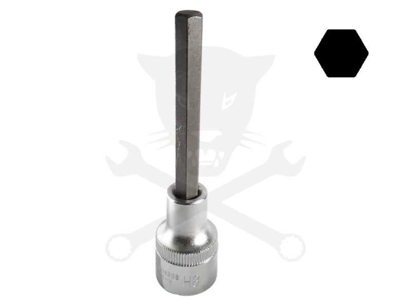 Rátűzőkulcs - crowa+bit 1/2" imbusz  8 mm, hosszú